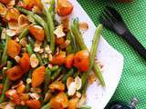 Celle qui faisait…une salade de haricots verts aux abricots et aux amandes {végétalien}