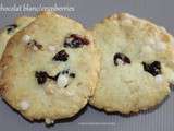 Cookies au chocolat blanc et cranberries