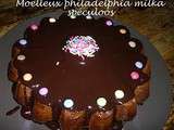 Moelleux philadelphia milka et spéculoos