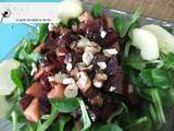 Salade de betterave aux pommes et noisettes