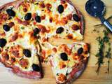 Pizza du Soleil: courgettes, olives, scamorza et thym