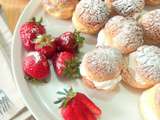 Choux craquelins à la chantilly et fraise