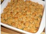 Crumble de courgettes au cumin