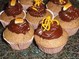 Cupcakes au chocolat, orange, danette