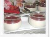 Panacotta au colis de fraises