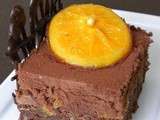 Entremet chocolat-orange aux noix