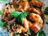 Crevettes au curry et coco