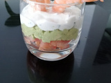 Verrine avocat crevette