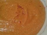 Soupe potiron-lentilles corail