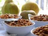 Compote de coings et pommes en crumble aux pignons