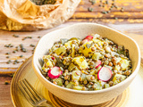 Salade de lentilles et pommes de terre (végétarien, vegan)