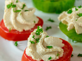 Tomates à la mousse fromagère (végétarien, vegan)