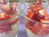 Verrines de fraises & crème pâtissière