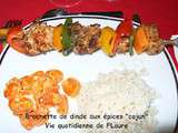 Brochette de dinde aux épices  cajun 