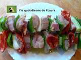 Brochettes de dinde et poivrons