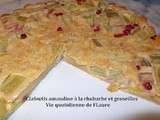 Clafoutis amandine à la rhubarbe et groseilles