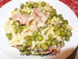 Coquillettes aux petits pois