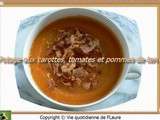 Potage aux carottes, tomates et pommes de terre