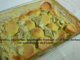 Quenelles et courgettes nappées de Philadelphia ail et fines herbes