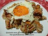 Quinoa aux girolles et oeuf à cheval