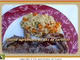 Risotto agrémenté de dés de carottes