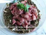 Salade de lentilles aux gésiers de volaille