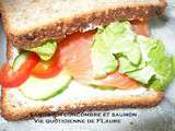 Sandwich saumon et concombre