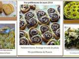 Vos préférences (recettes) : mois de mars 2016