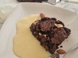 Brownies et crème anglaise