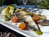 Nage de maquereaux aux légumes croquants