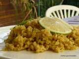 Boulgour épicé au lait de coco et citron vert