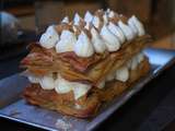 Millefeuille vanille, tonka et pomme caramélisée