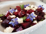 Salade betteraves feta et fleurs de bourrache