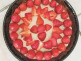 Tarte aux fraises sur panna cotta