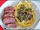 Magret de canard sauce aux champignons Supersec