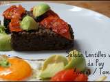 Salade lentilles/tomate/avocat