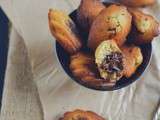 Madeleines à la noix de coco, coeur fondant au chocolat