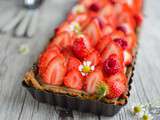 Tarte aux fraises (pâte sablée et crème pâtissière ig bas)