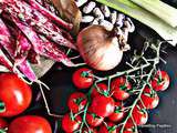 Chaud-froid aux haricots tigrés, aux légumes et au poulet