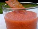 Gaspacho et chips de jambon