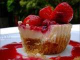 Mini cheese cakes aux framboises