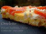 Omelette fines herbes tomates cerises et feta