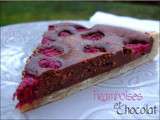 Tarte chocolat framboises