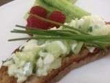 Pour prolonger l’ete cette tartine concombre mozzarelle