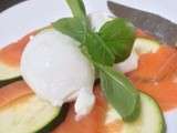 Rapide le carpaccio saumon/courgette