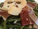 Salade de haricots verts et jambon cru