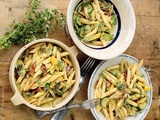 Carbonara de penne aux courgettes, une recette originale pour petits et grands