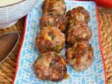 Boulettes de boeuf et mozzarella sauce citron vert