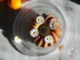 Bundt cake marbré vanille, orange et chocolat