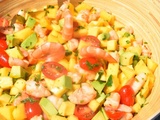 Ceviche de crevettes, mangue et avocat